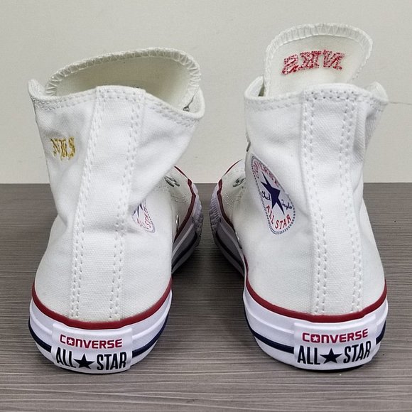 Converse Chuck Taylor All Star Hi Top Sneaker Optical White Canvas, Kids Size 13 - Picture 5 of 9